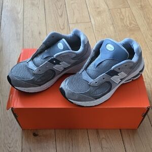 New Balance Kids Gray and Black Sneakers